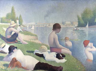Cuadro Bañistas en  Asnières de Georges-Pierre Seurat