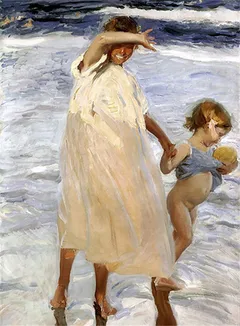 Cuadro Dos Hermanas, Valencia de Joaquín Sorolla y Bastida