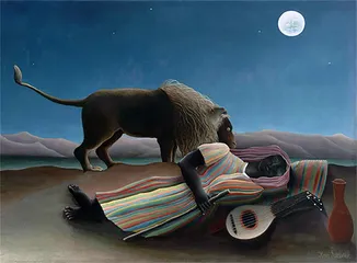 Cuadro El Gitano Durmiente de Henri Julien Félix Rousseau