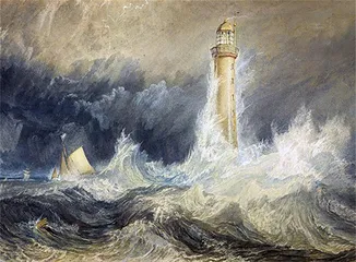 Cuadro Faro de la roca de Bell de Joseph Mallord William Turner