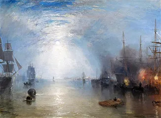 Cuadro Keelmen que agita en carbones por Moonlight de Joseph Mallord William Turner