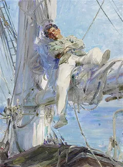 Cuadro Marinero durmiendo de Henry Scott Tuke