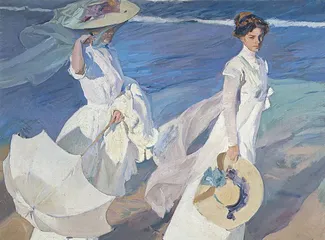 Cuadro Paseo a la Orilla del Mar de Joaquín Sorolla y Bastida