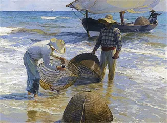 Cuadro Pescadores valencianos de Joaquín Sorolla y Bastida