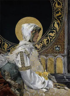 Cuadro Santa en oración de Joaquín Sorolla y Bastida