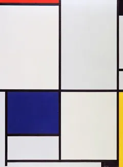 Cuadro Tabla I con Rojo, Negro, Azul y Amarillo de Pieter Cornelis Mondriaan