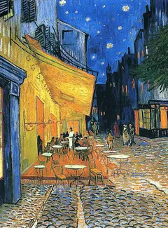 Cuadro Terraza de un Café en la Plaza Forum de Arlés por la Noche de Vincent Willem Van Gogh