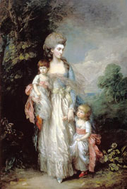 Cuadro de Thomas Gainsborough - Sra. Elizabeth Moody con sus hijos Samuel y Thomas