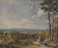 Cuadro de John Constable - Hampstead Heath mirando hacia la grada