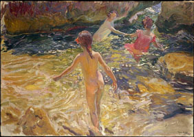 Cuadro de Joaquín Sorolla y Bastida - El Baño, Jávea