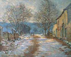 Cuadro de Oscar-Claude Monet - Efecto de la nieve en Limetz