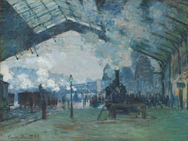 Cuadro de Oscar-Claude Monet - Llegada del tren de Normandía, Gare Saint-Lazare