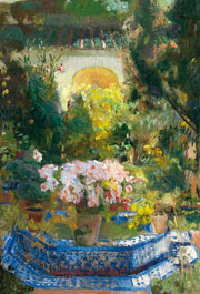 Cuadro de Joaquín Sorolla y Bastida - Patio de la casa