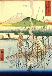 Cuadro de Utagawa Hiroshige - Hiroshige, El río Sagami