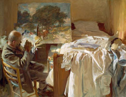 Cuadro de John Singer Sargent  - Un artista en su estudio