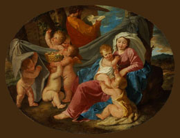 Cuadro de Nicolas Poussin - El Descanso en Vuelta a Egipto