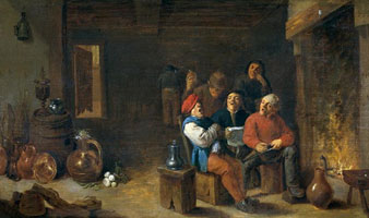 Cuadro de David Teniers (El Joven) - Música en La Cocina