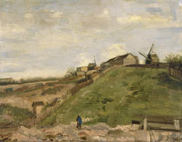 Cuadro de Vincent Willem van Gogh  - La colina de Montmartre con la cantera de piedra
