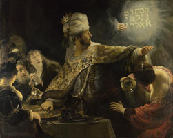 Cuadro de Rembrandt Harmenszoon van Rijn  - Fiesta de Belsasar