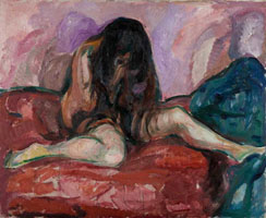 Cuadro de Edvard Munch - Desnuda llorando