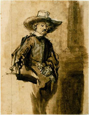 Cuadro de Rembrandt Harmenszoon van Rijn  - Estudio para uno de los Síndicos, Volckert Jansz
