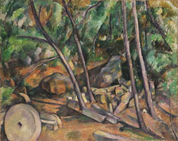 Cuadro de Paul Cézanne - Piedra de Molino en el Parque del Castillo Negro