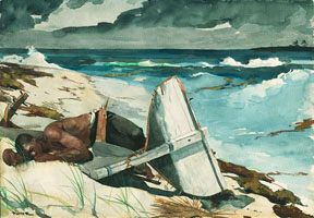 Cuadro de Homer winslow - Después del huracán, Bahamas