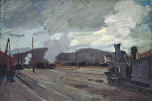 Cuadro de Oscar-Claude Monet - La Estación de Ferrocarril en Argenteuil