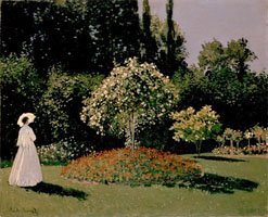 Cuadro de Oscar-Claude Monet - Mujer en el jardín. Sainte-Adresse