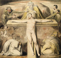 Cuadro de William Blake  - Cristo clavado en la cruz - La tercera hora