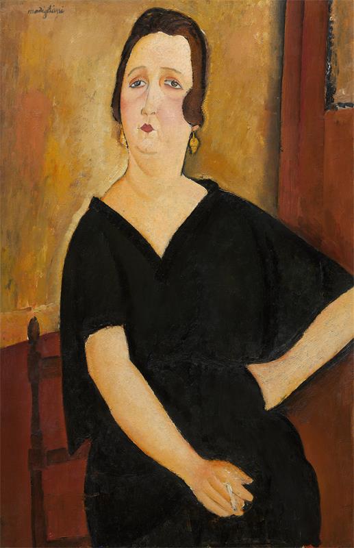 Cuadro de Amedeo Modigliani - Madame Amédée (Woman with Cigarette) (1918)