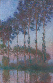 Cuadro de Oscar-Claude Monet - Álamos en los bancos del río Epte en el crepúsculo de la mañana