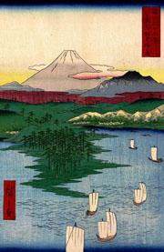Cuadro de Utagawa Hiroshige - Noge y Yokohama