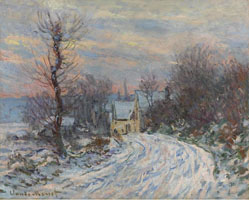 Cuadro de Oscar-Claude Monet - Camino a Giverny en invierno