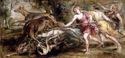 Cuadro de Peter Paul Rubens - Diana y sus ninfas cazando