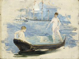 Cuadro de Henry Scott Tuke - Boceto preliminar para -August Blue-