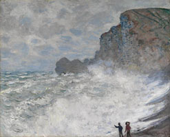 Cuadro de Oscar-Claude Monet - Tiempo áspero en Etretat