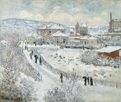 Cuadro de Oscar-Claude Monet - Vista de Argenteuil en la Nieve