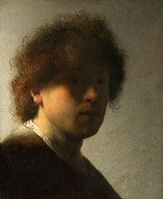 Cuadro de Rembrandt Harmenszoon van Rijn  - Autorretrato a una Edad Temprana