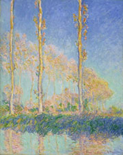 Cuadro de Oscar-Claude Monet - Tres árboles, Otoño, Efecto de Color de Rosa