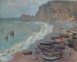 Cuadro de Oscar-Claude Monet - La Playa de Etretat