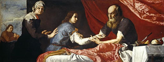 Cuadro de José de Ribera y Cucó - Isaac y Jacob