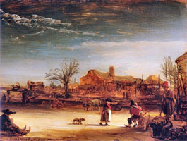 Cuadro de Rembrandt Harmenszoon van Rijn  - Paisaje de Invierno