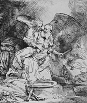 Cuadro de Rembrandt Harmenszoon van Rijn  - El sacrificio de Abraham