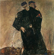 Cuadro de Egon Leo Adolf Schiele - Los Ermitaños