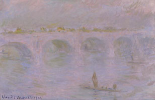 Cuadro de Oscar-Claude Monet - Puente de Waterloo, tiempo gris