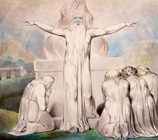 Cuadro de William Blake  - Sacrificio de Job