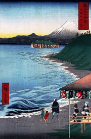 Cuadro de Utagawa Hiroshige - La playa de Seven-Ri