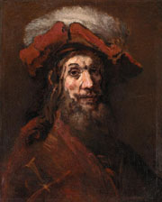 Cuadro de Rembrandt Harmenszoon van Rijn  - Boceto para el caballero con el halcón, conocido como el cruzado