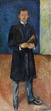 Cuadro de Edvard Munch - Autorretrato con Cepillos
